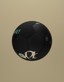 Rbbsh C60 soccer ball with black and white panel design, showing textured surface and brand logo on the side.