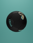 Rbbsh C60 soccer ball with black and white geometric panels, designed for outdoor play and durable for sports activities.