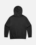 Back view of Rbbsh Core Rbbsh Hoodie in faded black, showcasing its relaxed fit and soft fabric for casual comfort.