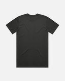 Black Core Rbbsh T-Shirt in coal color with a simple design, shown from the back view.