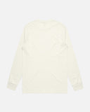 Back view of Rbbsh Core Sleeve Long Sleeve Tee in ecru, showcasing a comfortable, fitted long sleeve T-shirt in soft fabric.