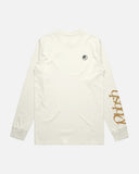 Rbbsh Core Sleeve Long Sleeve Tee in ecru color, front view showing a relaxed fit and simple design for casual wear.